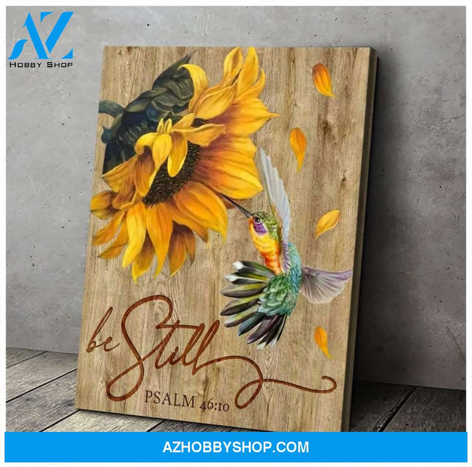Be Still Hummingbird Wall Art Canvas, Wall Decor Visual Art