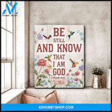 Be Still Hummingbird Wall Art Canvas, Wall Decor Visual Art