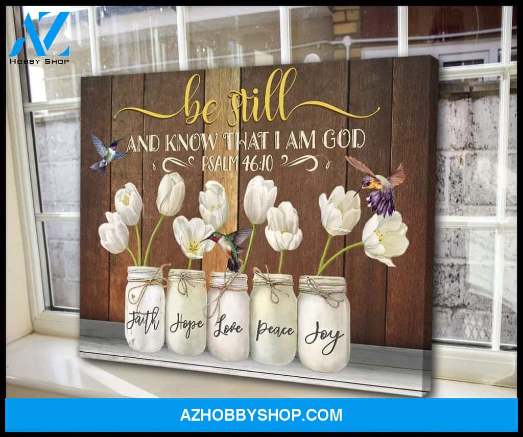 Be Still Hummingbird Wall Art Canvas, Wall Decor Visual Art