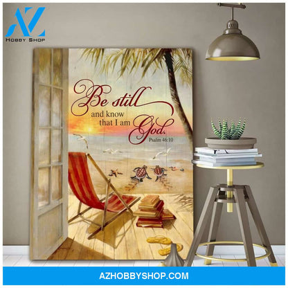 Be Still Turtle Wall Art Canvas, Wall Decor Visual Art