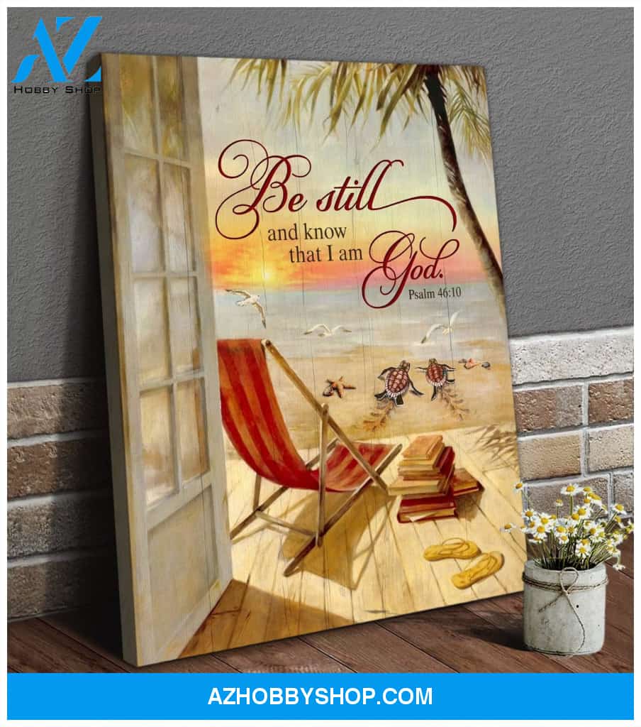 Be Still Turtle Wall Art Canvas, Wall Decor Visual Art