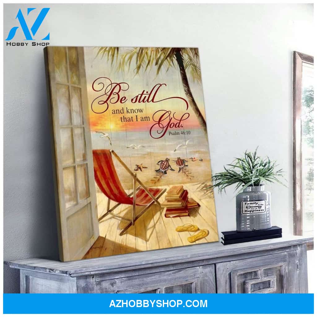Be Still Turtle Wall Art Canvas, Wall Decor Visual Art