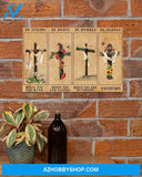 Be Strong Be Brave Be Humble Be Badass Easter Canvas Wall Art, Wall Decor Visual Art, Canvas Decor