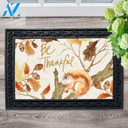 Be Thankful Harvest Squirrel Doormat - 18" x 30"
