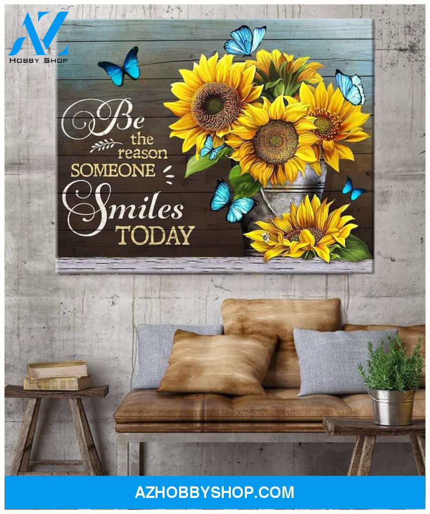 Be The Reason Butterfly Wall Art Canvas, Wall Decor Visual Art