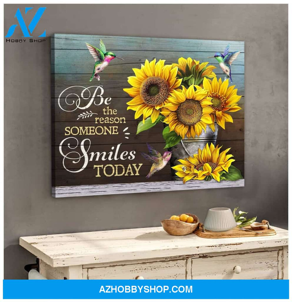 Be The Reason Hummingbird Wall Art Canvas, Wall Decor Visual Art