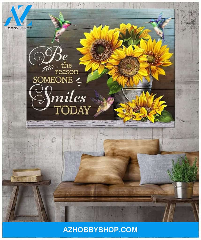 Be The Reason Hummingbird Wall Art Canvas, Wall Decor Visual Art