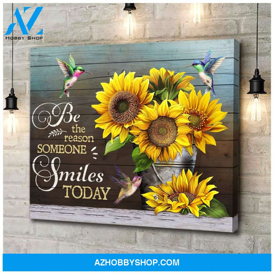 Be The Reason Hummingbird Wall Art Canvas, Wall Decor Visual Art