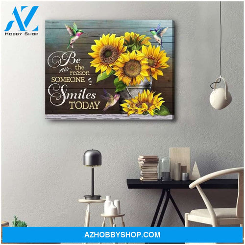 Be The Reason Hummingbird Wall Art Canvas, Wall Decor Visual Art