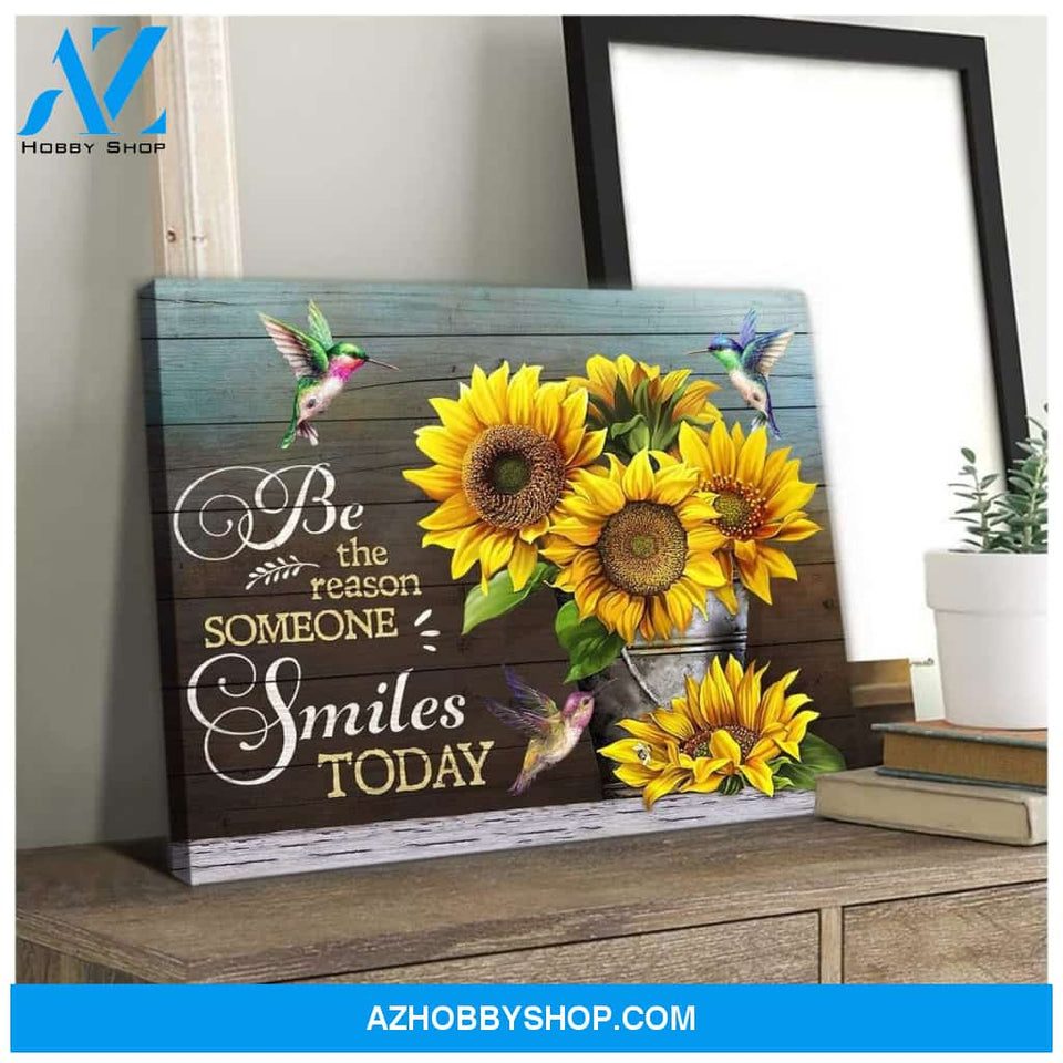 Be The Reason Hummingbird Wall Art Canvas, Wall Decor Visual Art