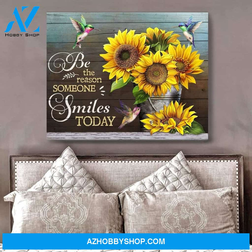 Be The Reason Hummingbird Wall Art Canvas, Wall Decor Visual Art