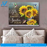 Be The Reason Hummingbird Wall Art Canvas, Wall Decor Visual Art