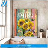 Be The Reason Someone Smile Today Hummingbird Canvas Wall Art, Wall Decor Visual Art