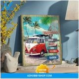 Beach and Camper Family Canvas Wall Art Decor, Wall Decor Visual Art