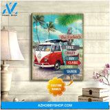 Beach and Camper Family Canvas Wall Art Decor, Wall Decor Visual Art