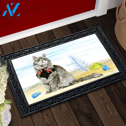 Beach Cat Doormat - 18" x 30"