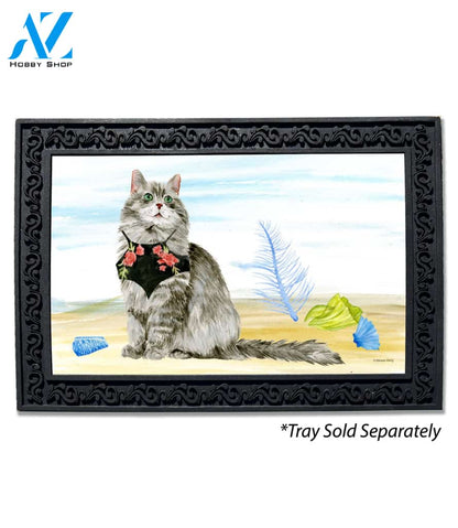 Beach Cat Doormat - 18" x 30"
