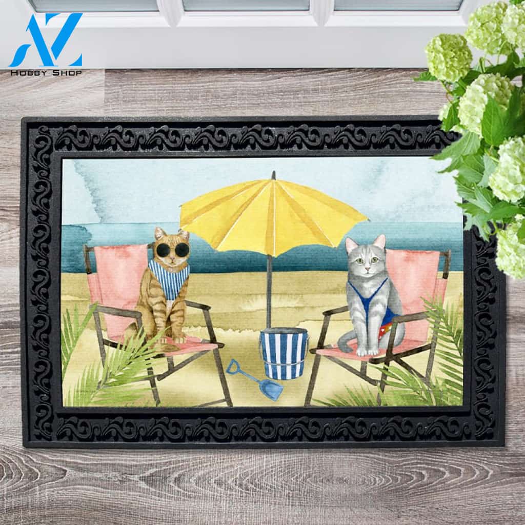 Beach Cats Doormat - 18" x 30"