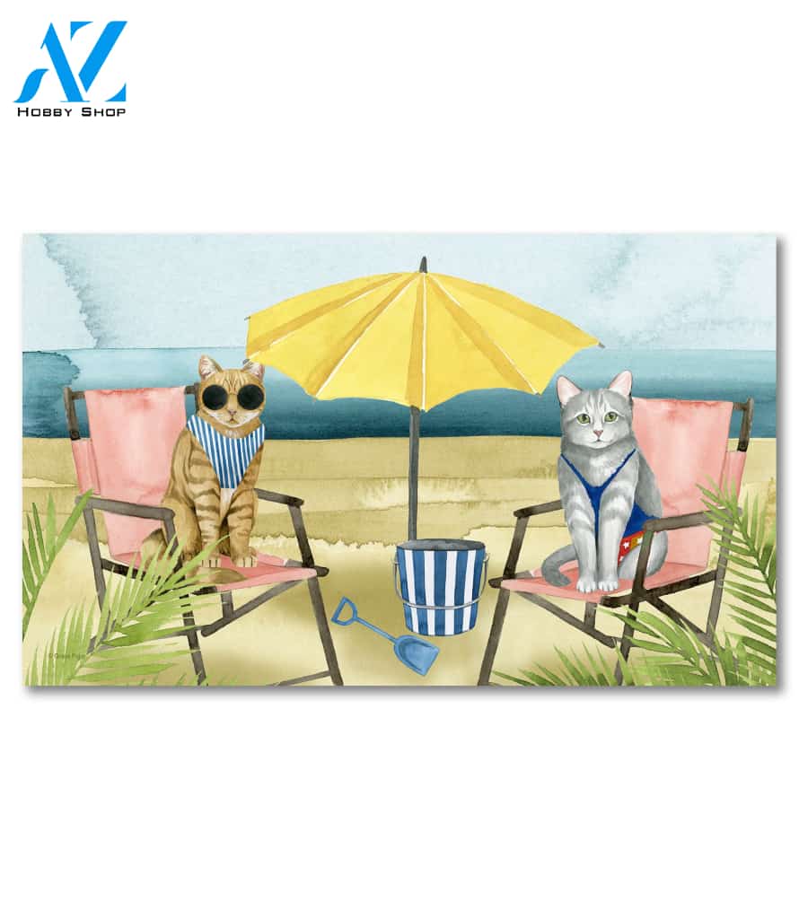 Beach Cats Doormat - 18" x 30"