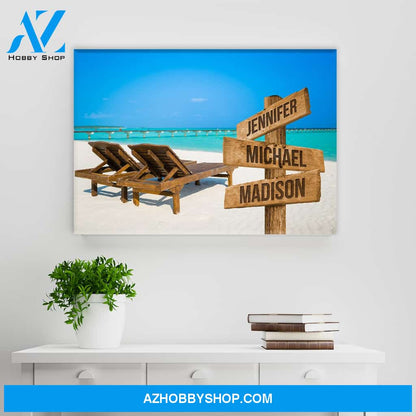 Beach Chair Color Multi-Names Premium Canvas
