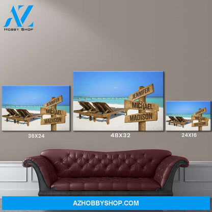 Beach Chair Color Multi-Names Premium Canvas