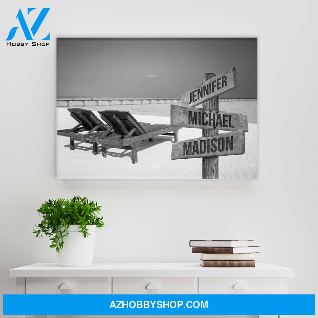 Beach Chair Multi-Names Premium Canvas