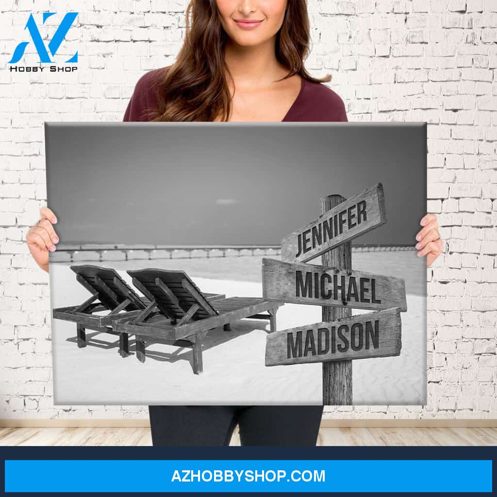 Beach Chair Multi-Names Premium Canvas