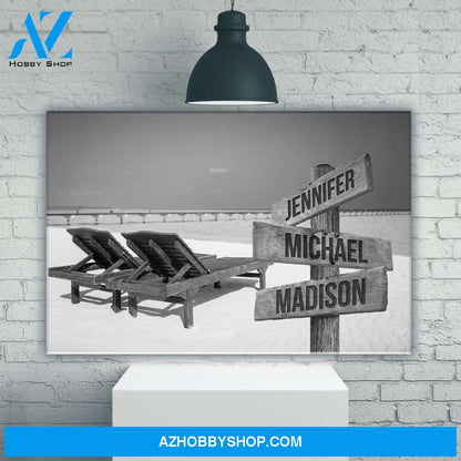 Beach Chair Multi-Names Premium Canvas