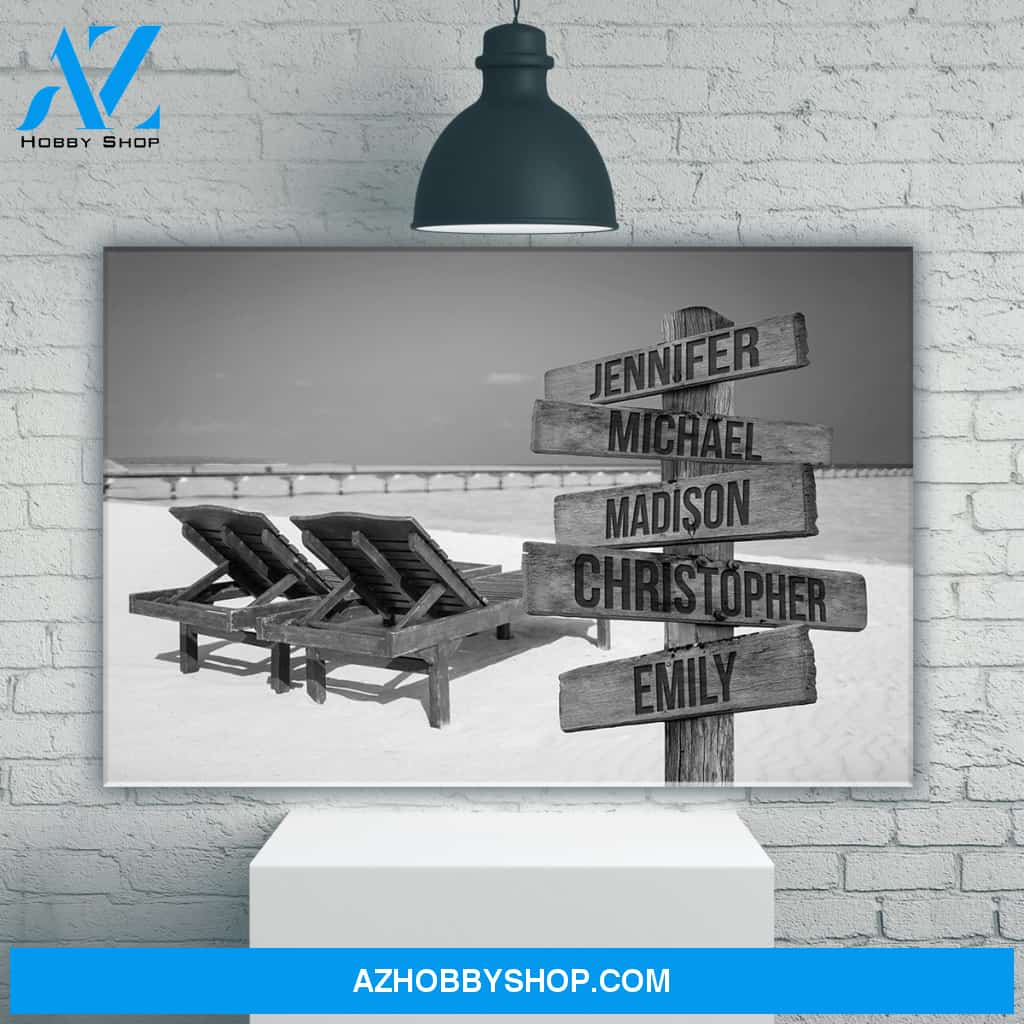 Beach Chair Multi-Names Premium Canvas