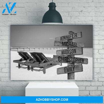 Beach Chair Multi-Names Premium Canvas