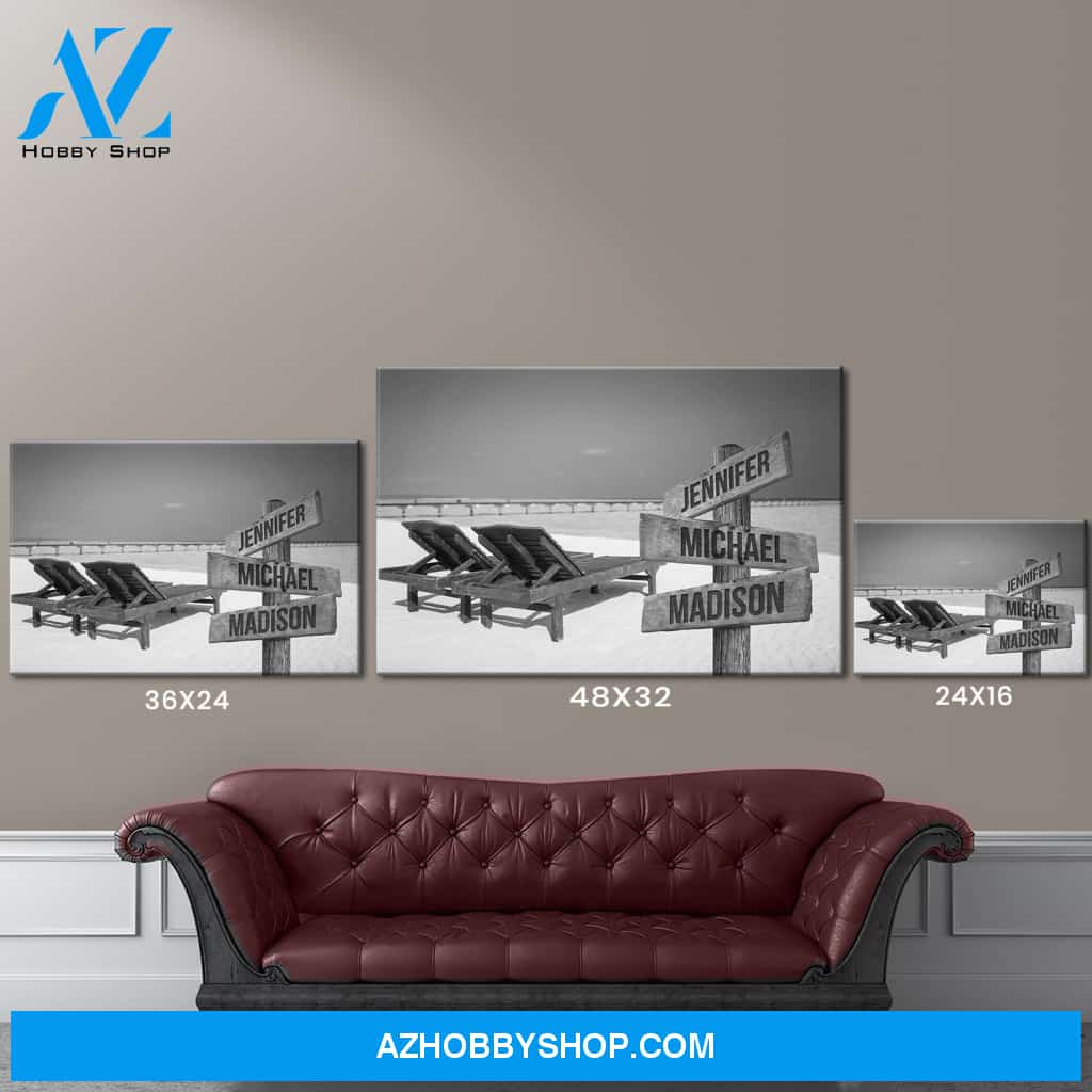 Beach Chair Multi-Names Premium Canvas
