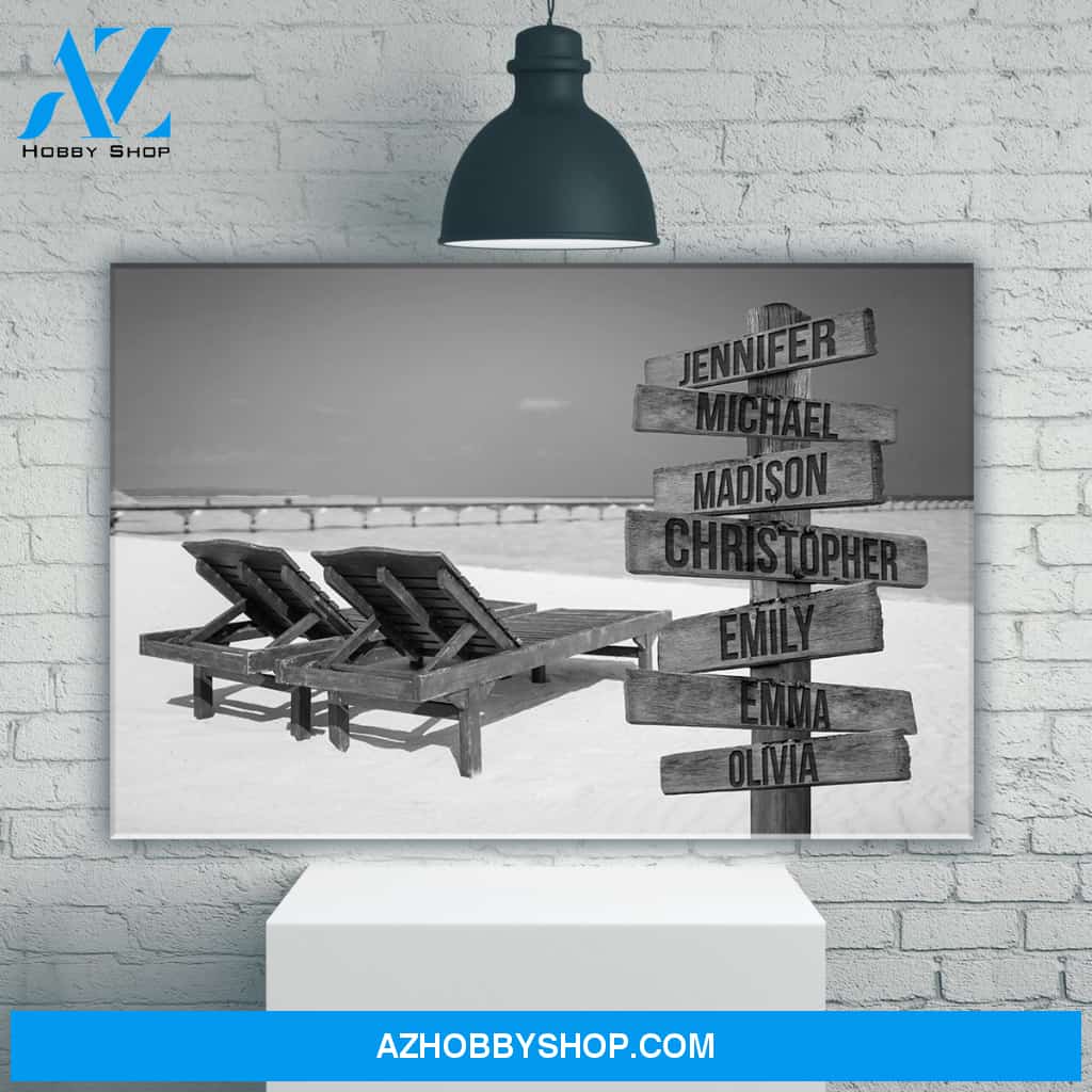 Beach Chair Multi-Names Premium Canvas