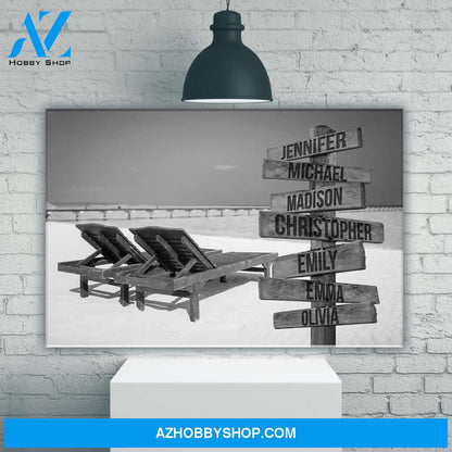 Beach Chair Multi-Names Premium Canvas