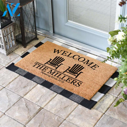 Beach Chairs Welcome Doormat