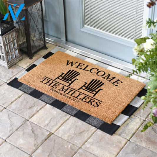 Beach Chairs Welcome Doormat