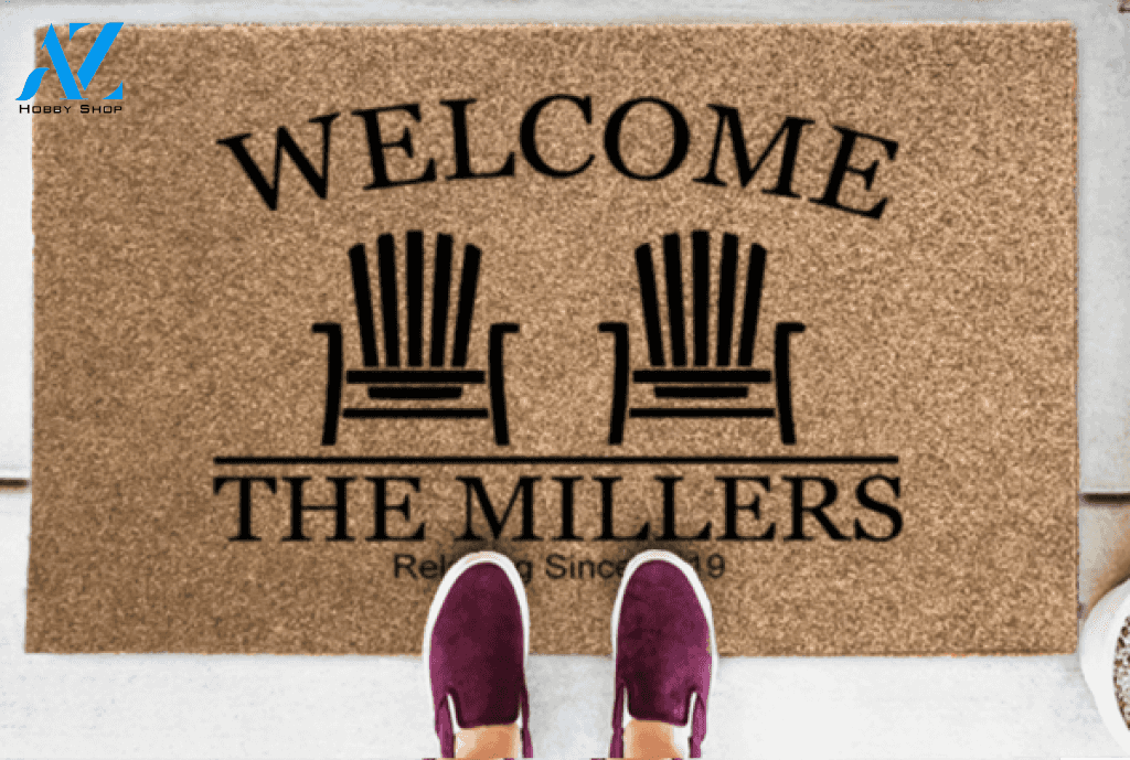 Beach Chairs Welcome Doormat