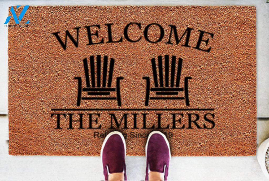 Beach Chairs Welcome Doormat