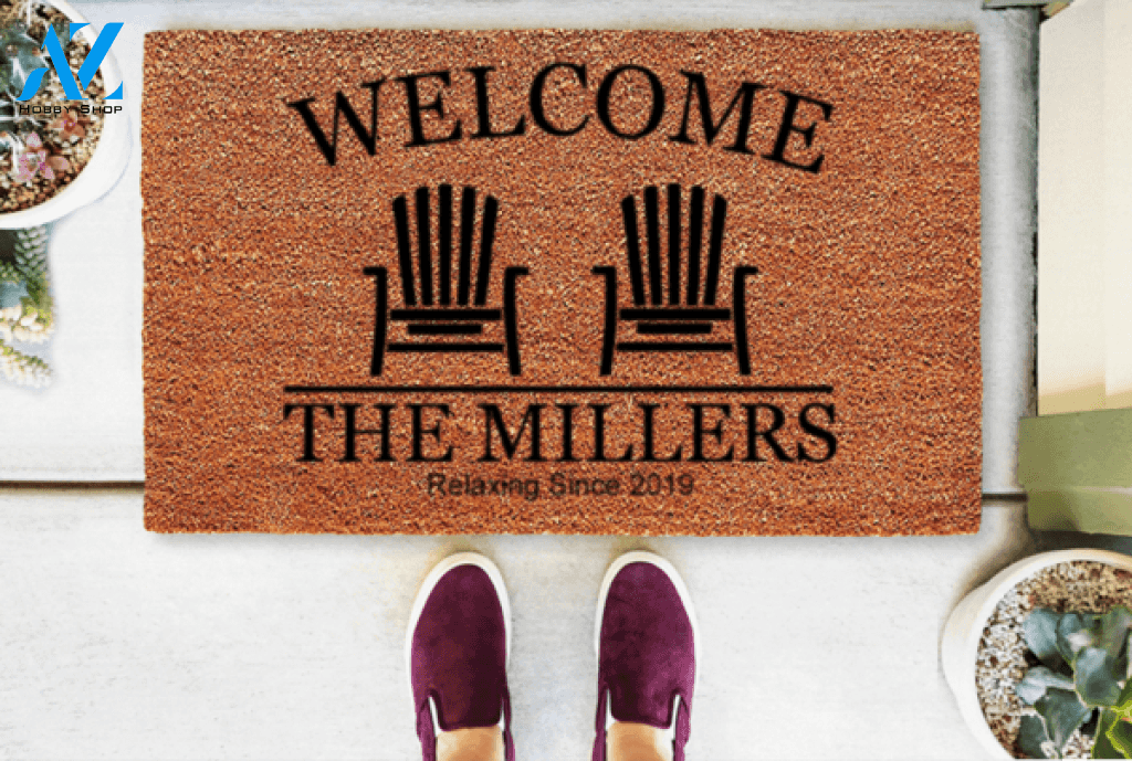 Beach Chairs Welcome Doormat