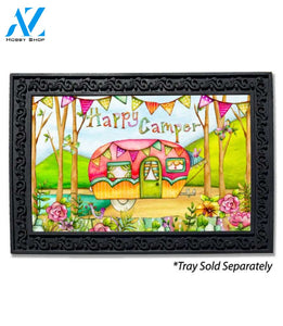 Beach Floral Happy Camper Doormat - 18" x 30"