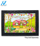 Beach Floral Happy Camper Doormat - 18" x 30"