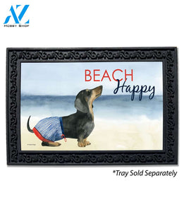 Beach Happy Dachshund Doormat - 18" x 30"