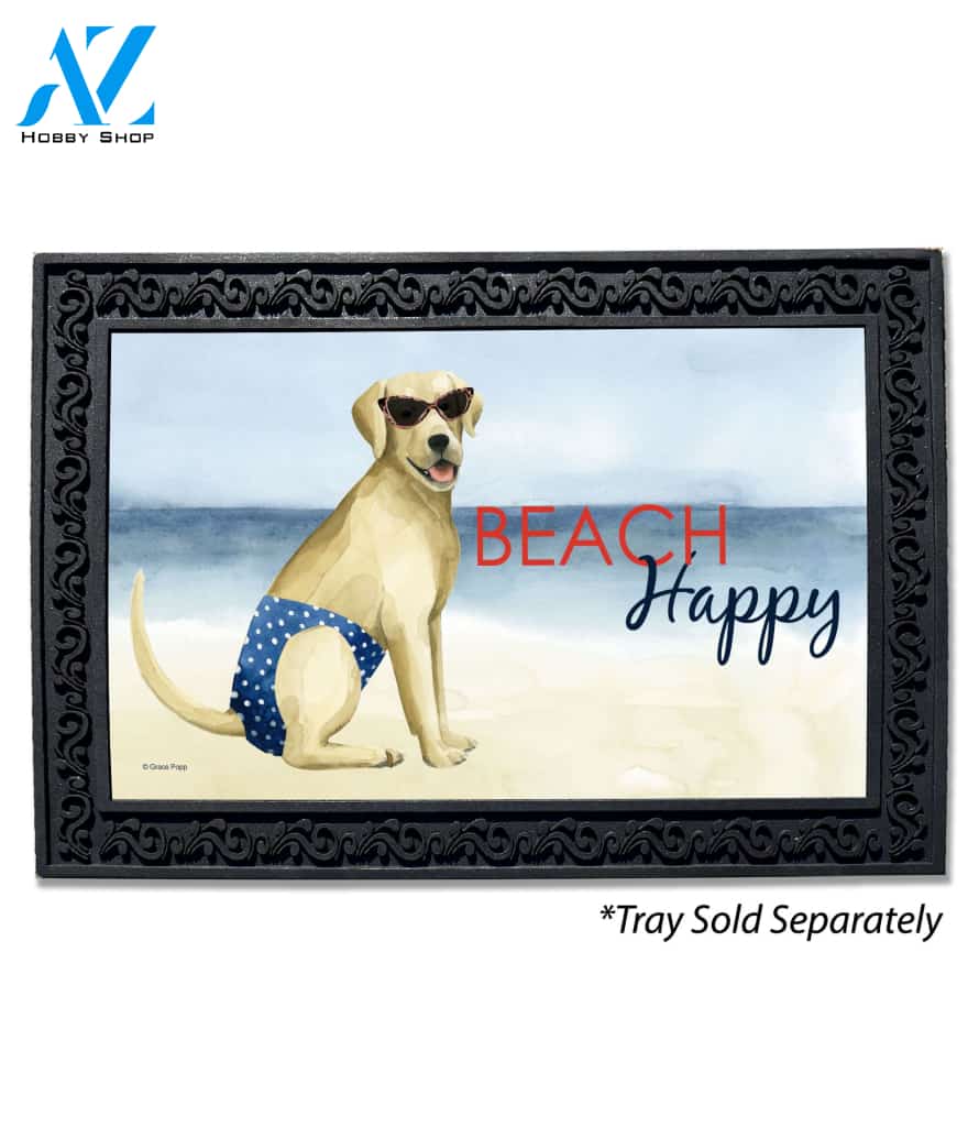 Beach Happy Lab Doormat - 18" x 30"