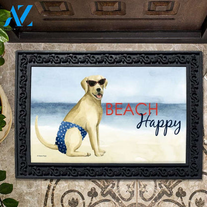 Beach Happy Lab Doormat - 18" x 30"