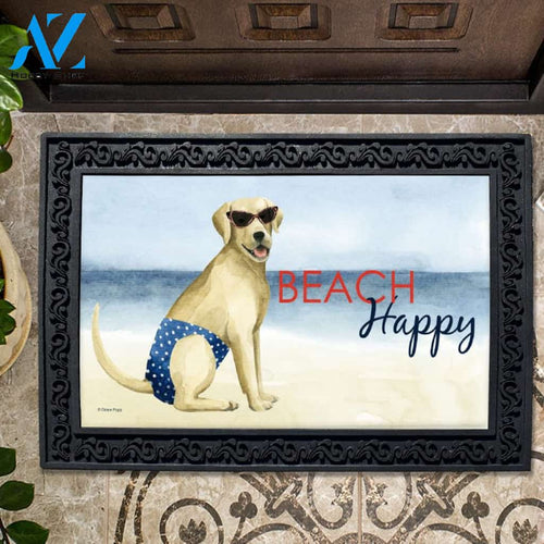 Beach Happy Lab Doormat - 18" x 30"