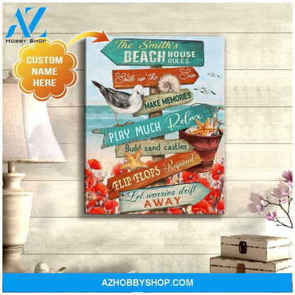 Beach House Canvas Wall Art Decor, Wall Decor Visual Art
