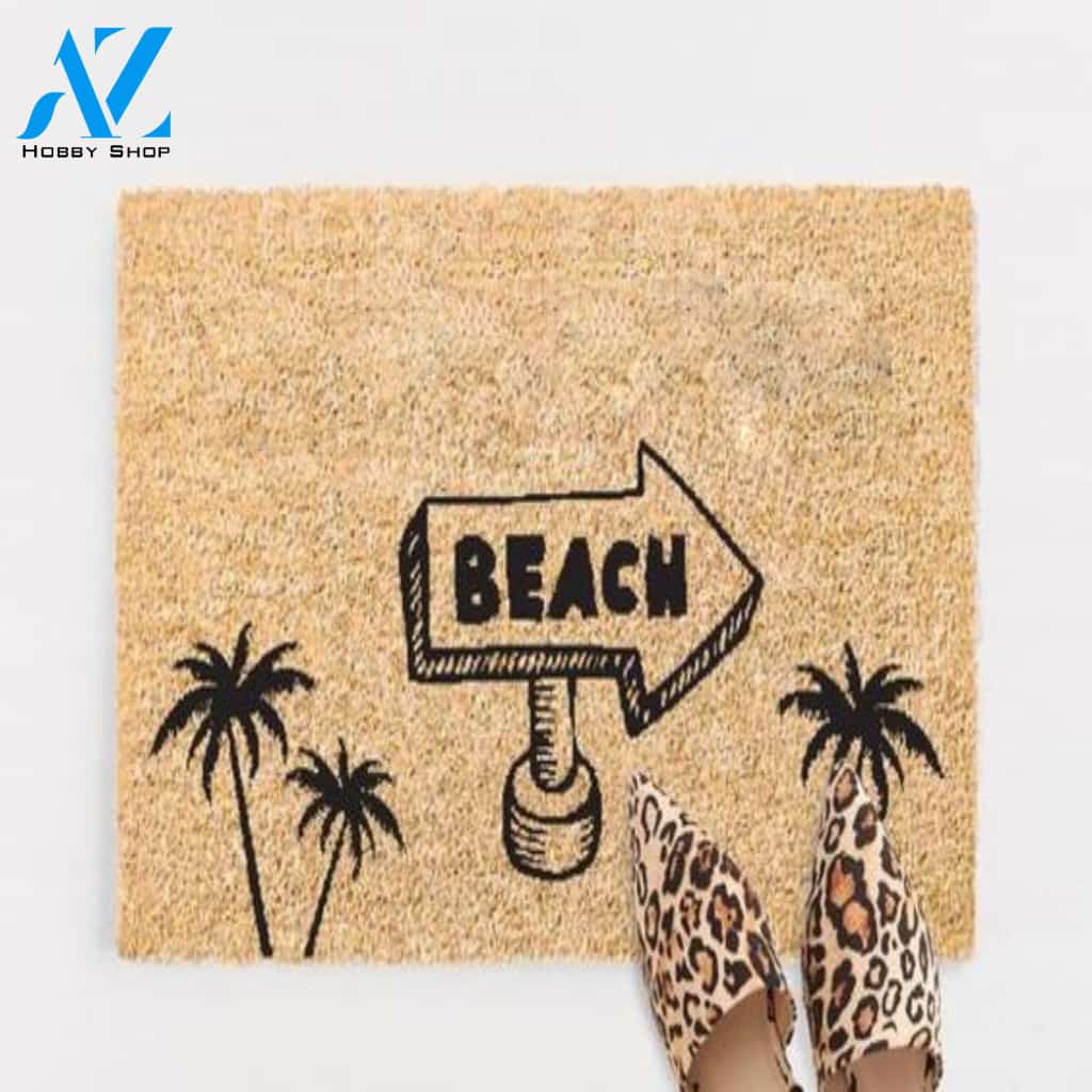 Beach Indoor and Outdoor Doormat Warm House Gift Welcome Mat Gift for Friend Family