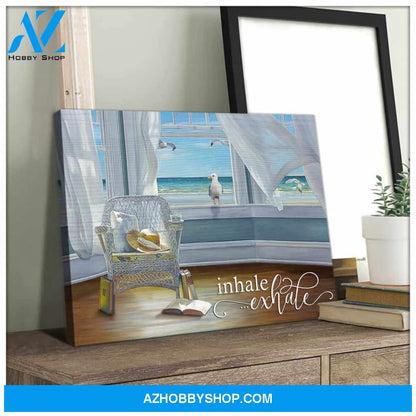 Beach Inhale Exhale Wall Art Canvas Prints, Wall Decor Visual Art