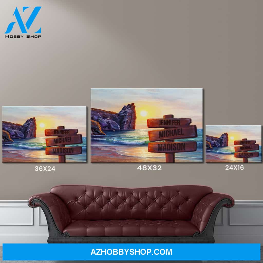 Beach Oil Painting Color Multi-Names Premium Canvas 2