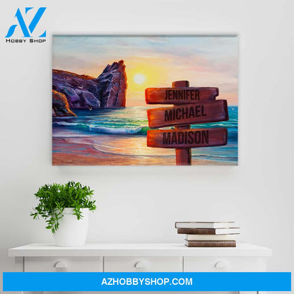 Beach Oil Painting Color Multi-Names Premium Canvas 2