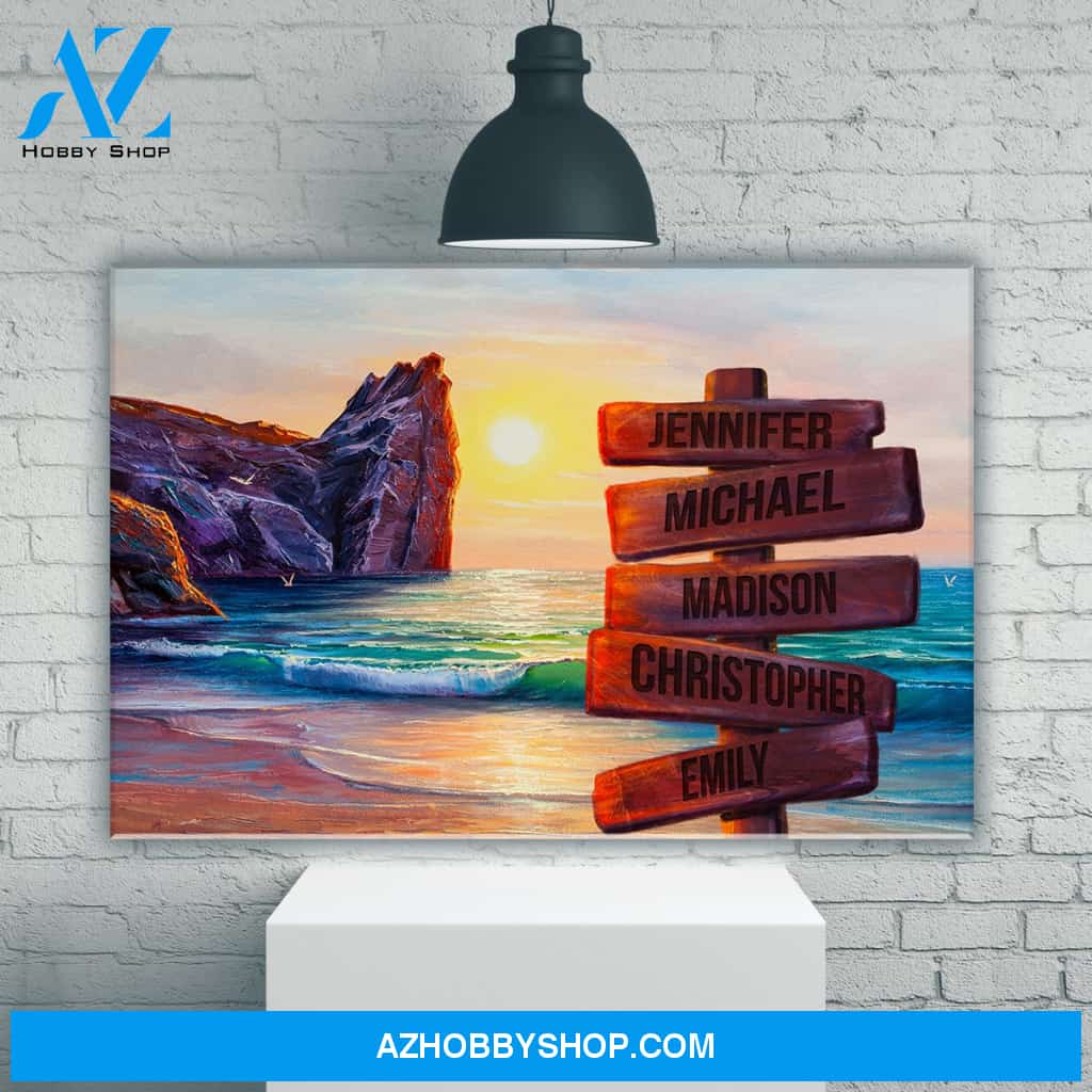 Beach Oil Painting Color Multi-Names Premium Canvas 2
